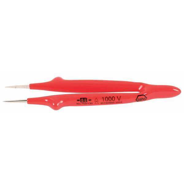 Insulated Tweezers, Straight Fine, 5 In