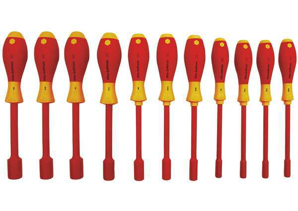 Nut Driver Set, 11 Pieces, SAE, Solid, Ins