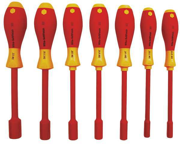 Nut Driver Set, 7 Pieces, Metric, Solid, Ins