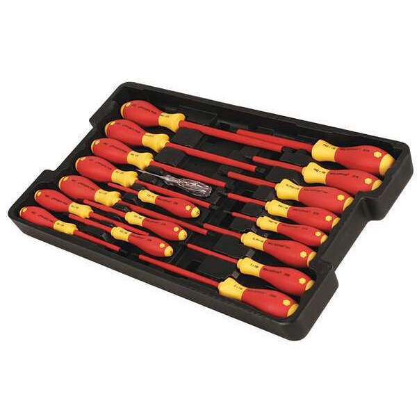 Insulated Screwdriver Set, Slotted/Phillips, 19 pcs