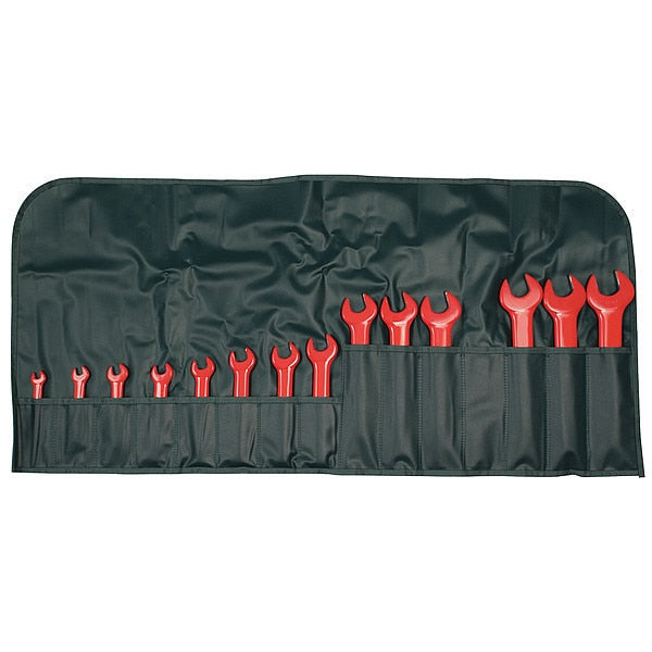 Ins Open End Wrench Set, 5/16-1-1/8, 14 Pc