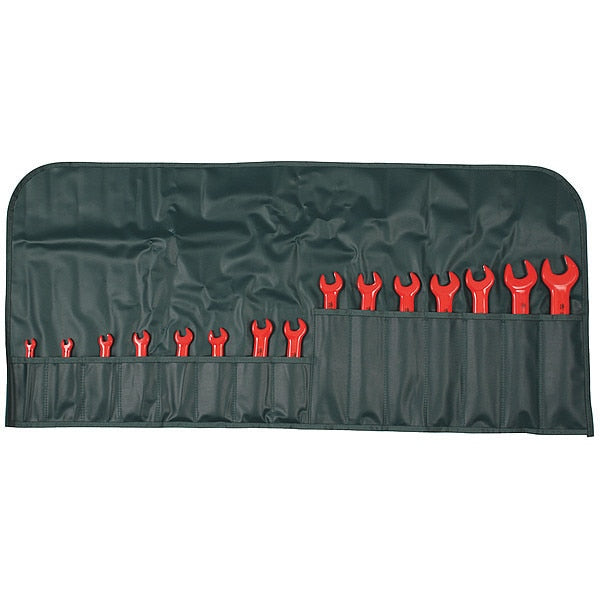 Insulated Open End Wrench Set, 6-24mm, 15 Pc