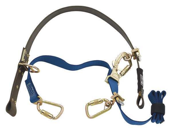 Positioning Lanyard, Various Diameters, 310 lb. Weight Capacity, Brown/Blue