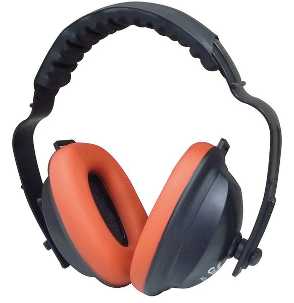 Over-the-Head Ear Muffs, 21 dB, Condor, Black/Red