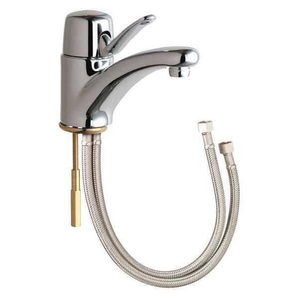 Manual Single Hole Mount, 1 Hole Low Arc Bathroom Faucet, Chrome plated
