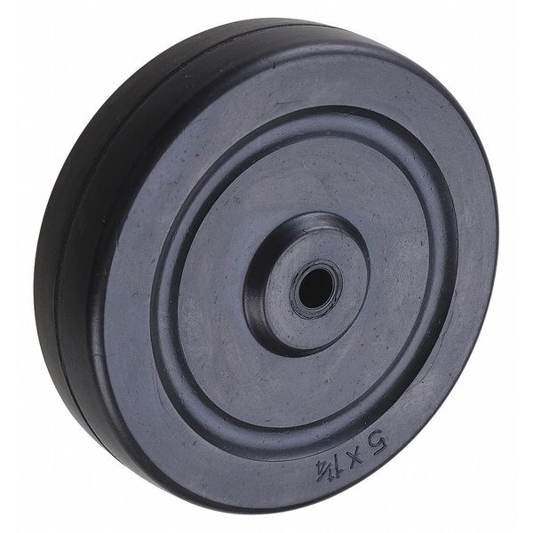 Caster Wheel, Rubber, 5 in., 280 lb.