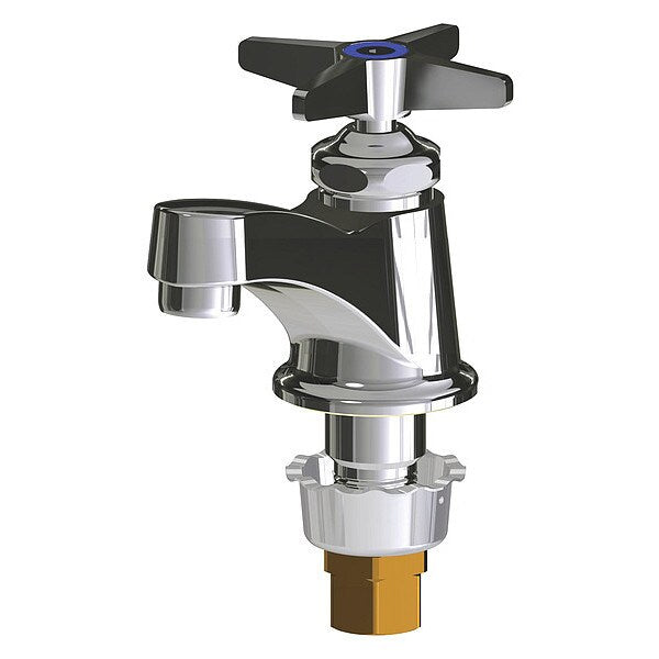 Manual Single Hole Mount, 1 Hole Low Arc Bathroom Faucet, Chrome plated