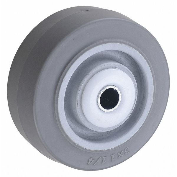 Caster Wheel, TPR, 3 in., 200 lb., Gray Core