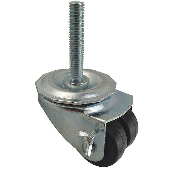 Dual Wheel Swivel Caster w/Brake, 2 in, 200 lb, Standards: ICWM