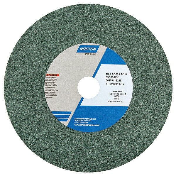 Grinding Wheel, 10 in. Dia, SC, 60 G, Green