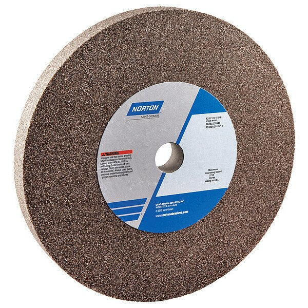 Grinding Wheel, 12 in. Dia, AO, 46 G, Brown