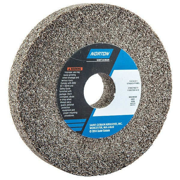 Grinding Wheel, 5 in. Dia, AO, 36/46G, Brown