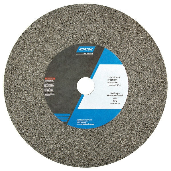 Grinding Wheel, 14 in. Dia, SC, 24 G, Black