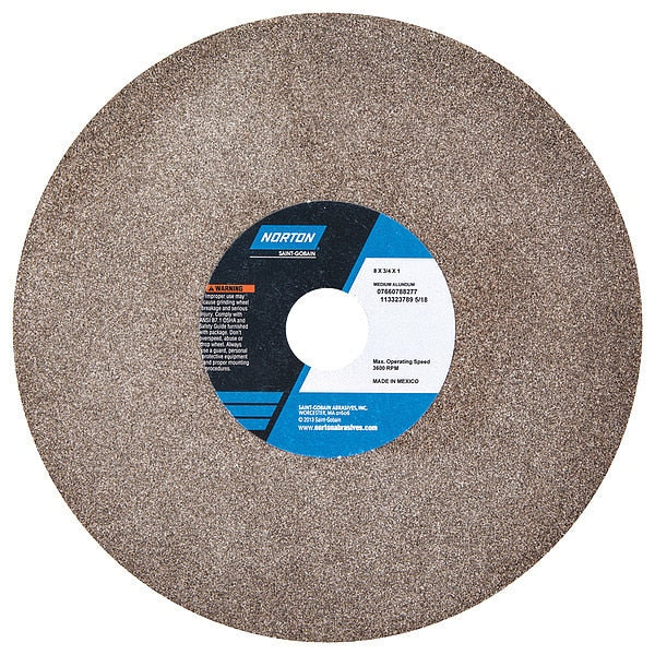 Grinding Wheel, 8 in. Dia, AO, 60/80G, Brown