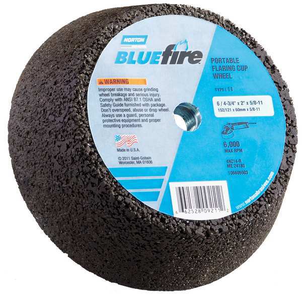 Flaring Cup Grinding Wheel, ZA, 6 in. Dia