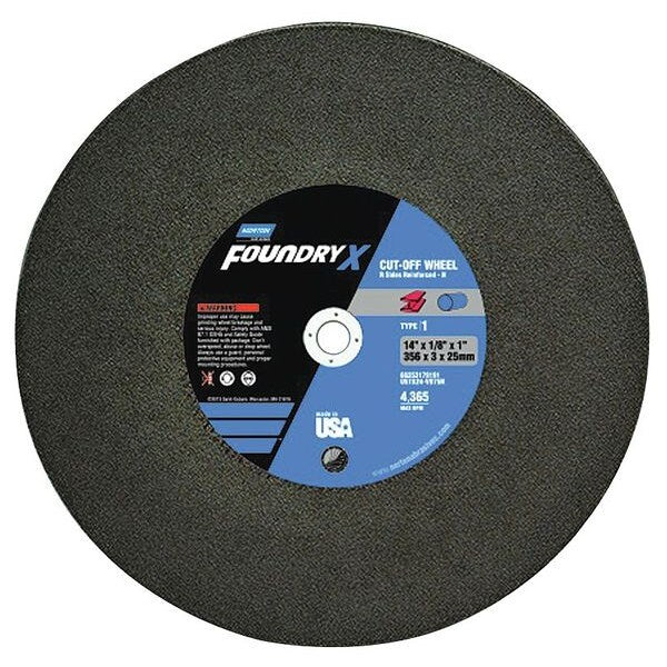 Cut-Off Wheel, 16 in. Dia, AO, 24 G, Black