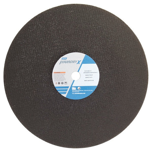 Cut-Off Wheel, 16 in. Dia, ZA/AO, 24G, Black