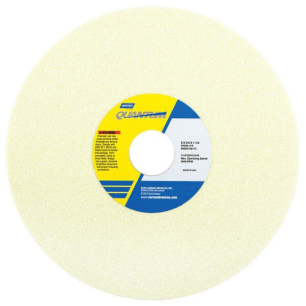 Grinding Wheel, 8 in. Dia, CA, 46 G, PK10