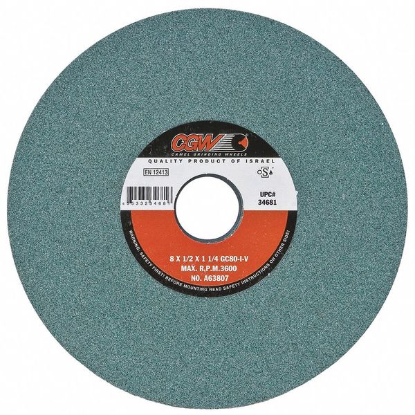Surf Grinding Whl, 7x1x1-1/4, T5, GC100-I-V