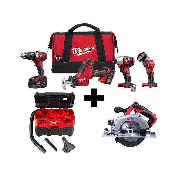M18 4PC Combo Kit, M18 Vac, M18 Circ Saw