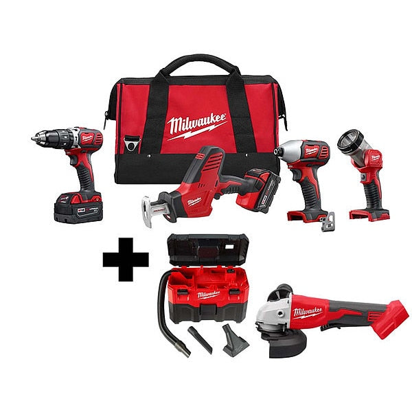 Combo Kit, Vacuum and Grinder, 18 V