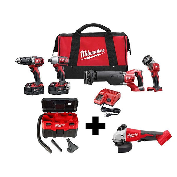 Combo Kit, Vacuum and Grinder, 18 V