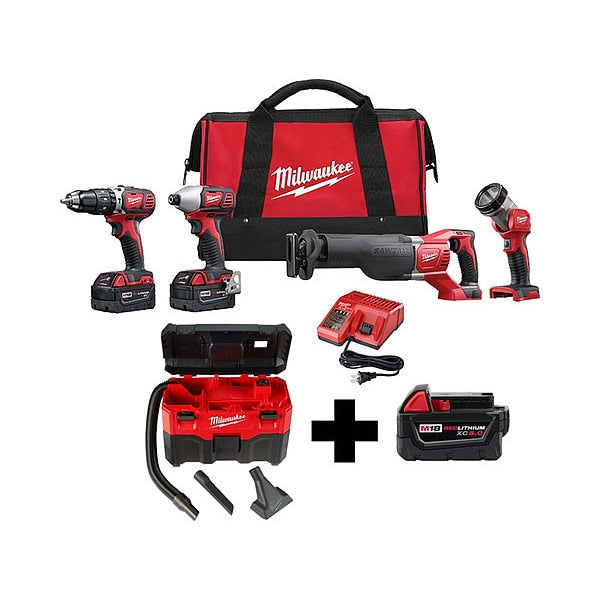 M18 4-Tool Kit, M18 Vac, M18 5.0