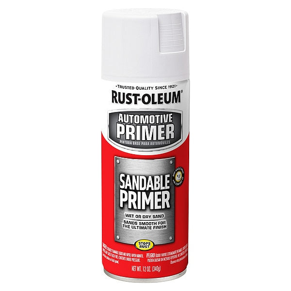 Sandable Primer, White, Solvent Base, 12 oz