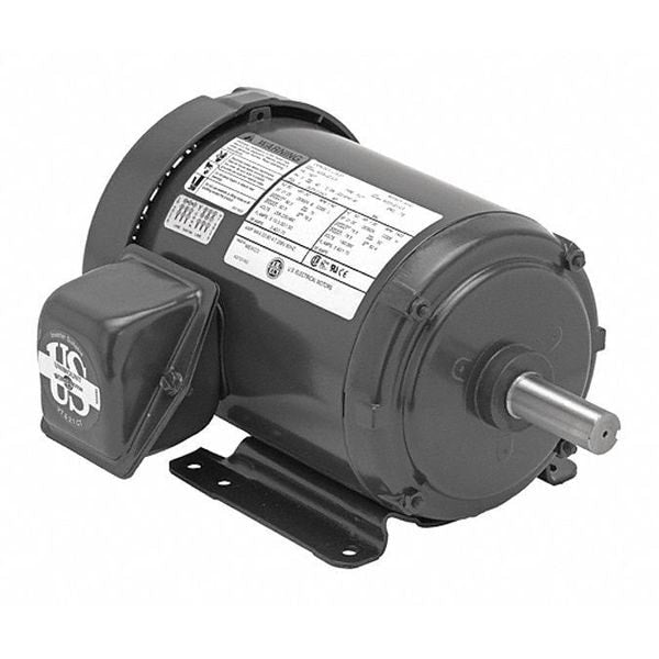 3-Phase General Purpose Motor, 1 HP, 145T Frame, 208-230/460V AC Voltage, 1,200 Nameplate RPM