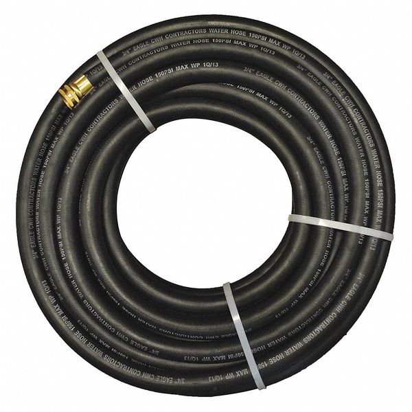 Contractrs Rubber Water Hose, 3/4