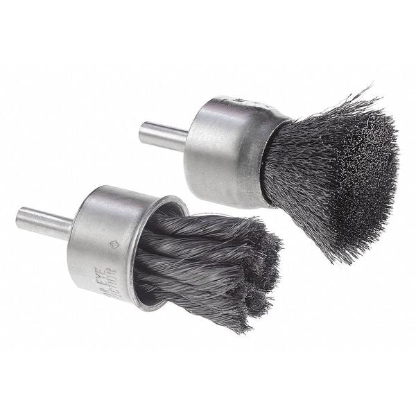 End Wire Brush, 3/4 Kntd, .014, SS, 1/4 Shnk