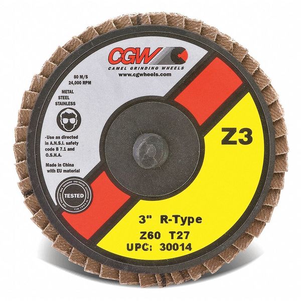 Flap Disc, 3, T27, C/Z, Reg Roll On 80G