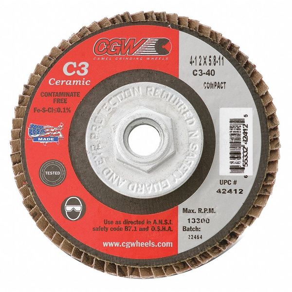 Flap Disc, 7x5/8-11, T27, C3, Cer, 40G