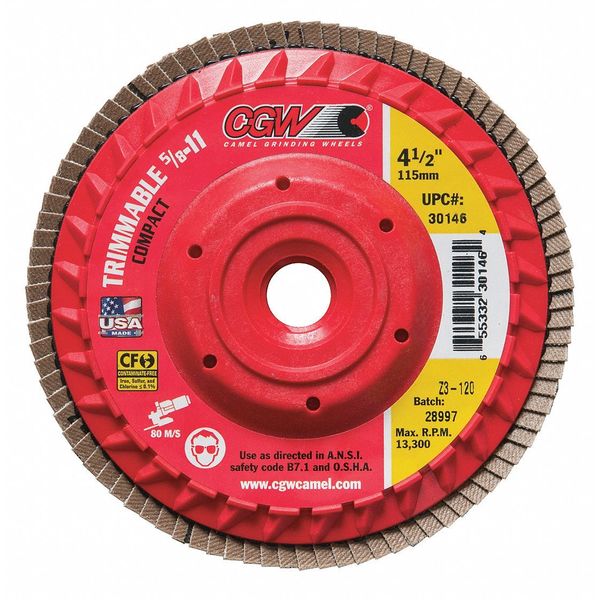 Flap Disc, 6x5/8-11, Z3-60G, ZA, Hub