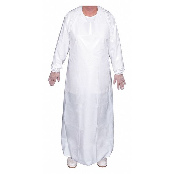 Die Cut Gown, 6 mil, White, XL