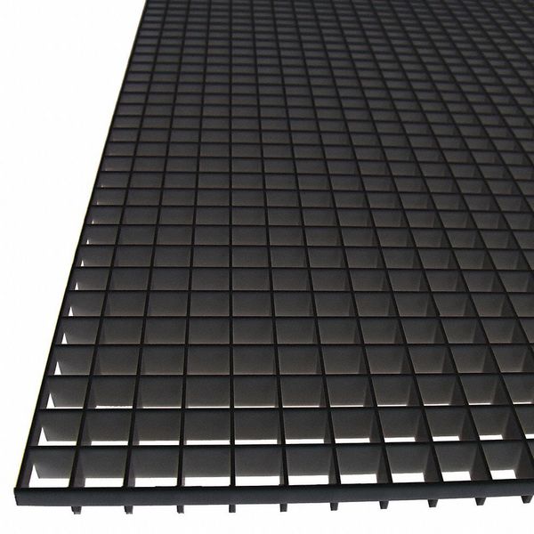 Eggcrate Panel, Plastic, Black, PK2