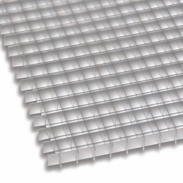 Eggcrate Grille Panel, Ovrszd, Alum, Mill, 48