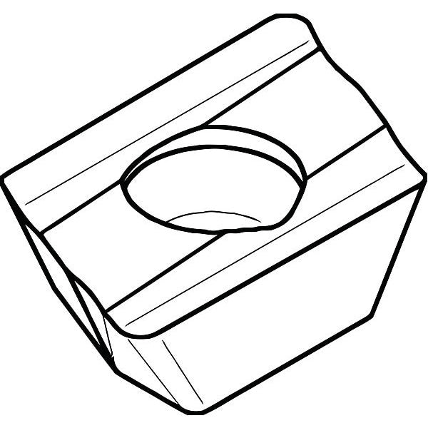 Diamond Turning Insert, Diamond, 1/2 in, CCMT, 80  Degrees, 1/32 in, Carbide