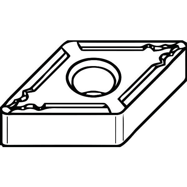 Diamond Turning Insert, Diamond, 1/2 in, DNMG, 55  Degrees, 1/64 in