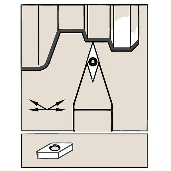 Grooving/Parting Insert, NRD, Carbide