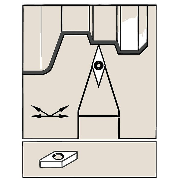 Grooving/Parting Insert, NRD, Carbide