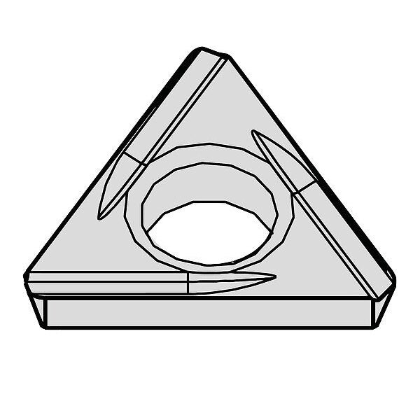 Triangle Turning Insert, Triangle, 5/32 in, TDHH, 0.0156 in