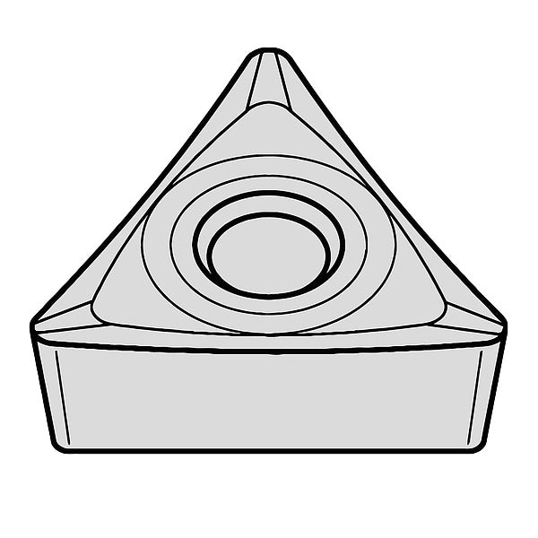 Triangle Turning Insert, Triangle, 1/4 in, TPGT, 0.0156 in, Carbide
