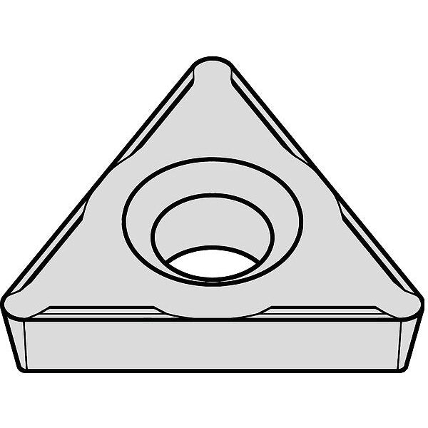 Triangle Turning Insert, Triangle, 1/4 in, TPHH, 0.0156 in, Carbide