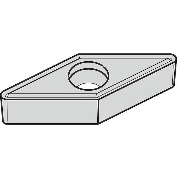 Diamond Turning Insert, Diamond, 5/32 in, GPHW, 45  Degrees, 1/64 in, Carbide