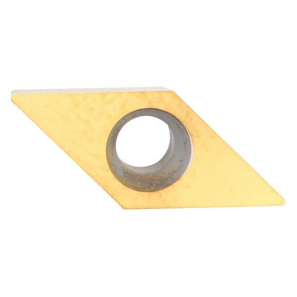 Diamond Turning Insert, Diamond, 3/16 in, GCHW, 45  Degrees, 0.0070 in, Carbide