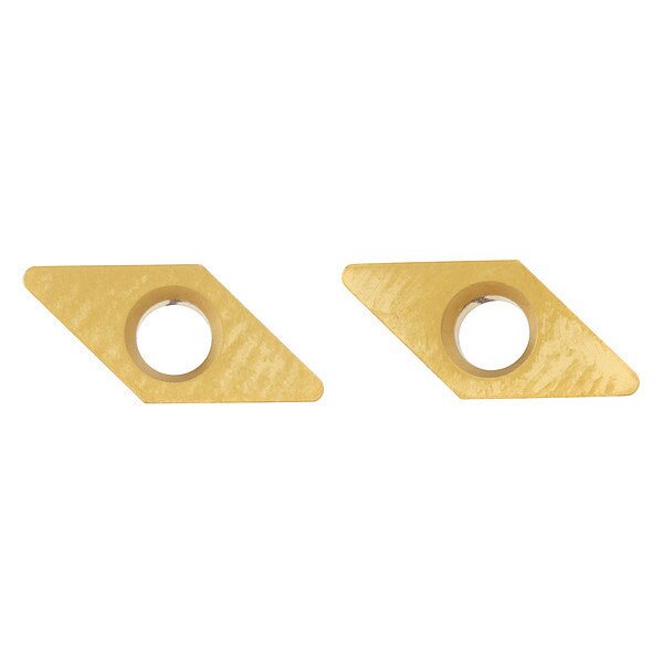 Diamond Turning Insert, Diamond, 5/32 in, GPHW, 45  Degrees, 1/64 in, Carbide