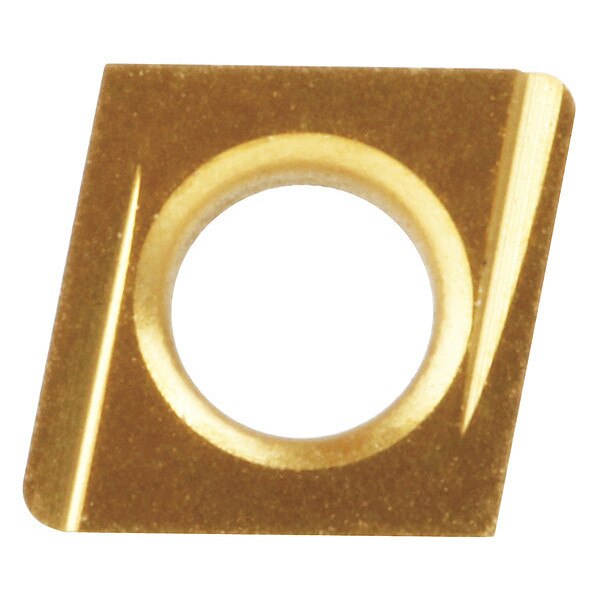 Diamond Turning Insert, Diamond, 5/32 in, CDHH, 80  Degrees, 1/64 in, Carbide