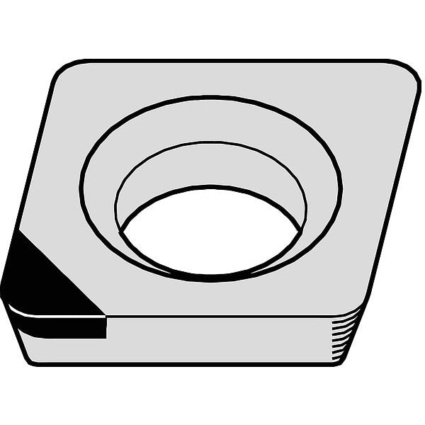 Diamond Turning Insert, Diamond, 5/32 in, CDHB, 80  Degrees, 1/64 in, Diamond