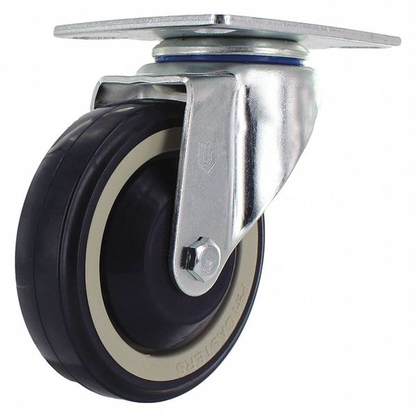 Poly Wheel w/Plate Caster, 4
